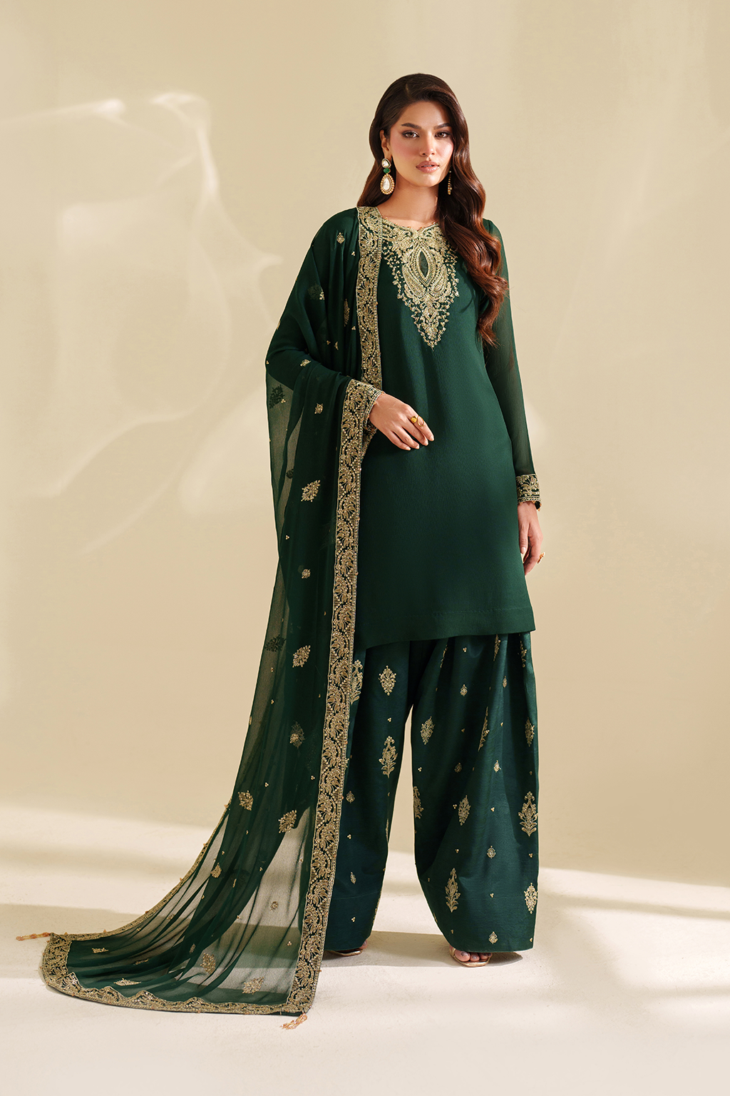 Iznik I Festive Formal I CC-75 Embroidered Chiffon - Official Iznik stockist in UK - Sakeena London