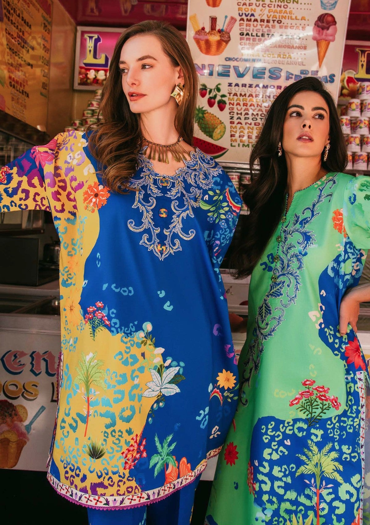 Lawn - Mushq - Hemline - La Dolce - Prints Vol-2 - HUN25#10B - LIVING HEART
