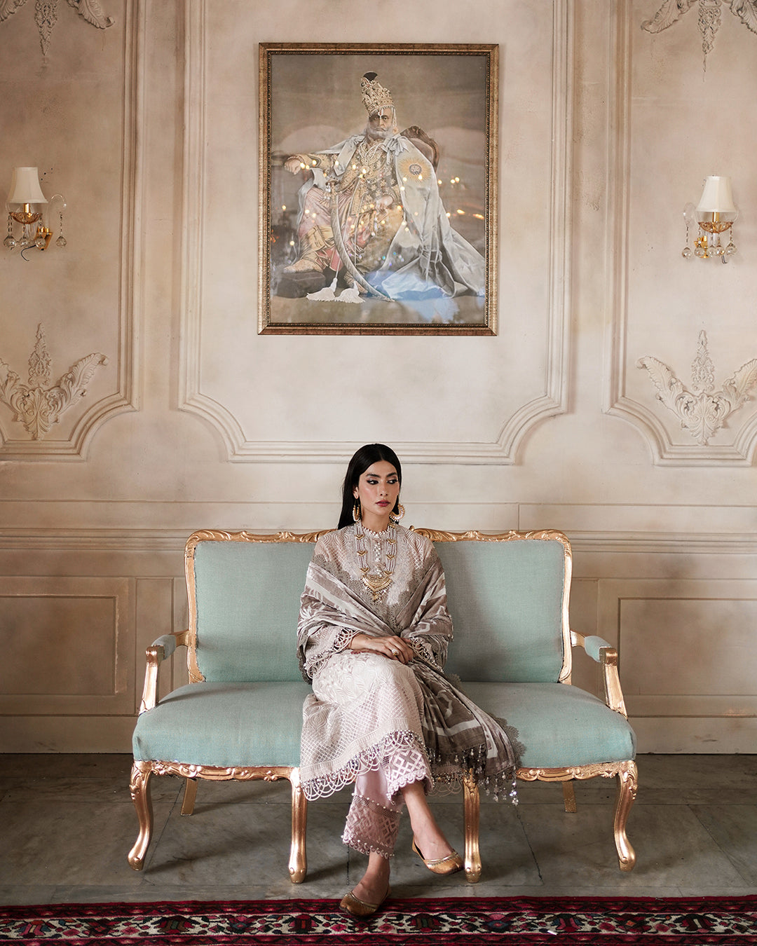 Sana Safinaz | Luxury Collection | Silver Gray - Official Sana Safinaz stockist in UK - Sakeena London