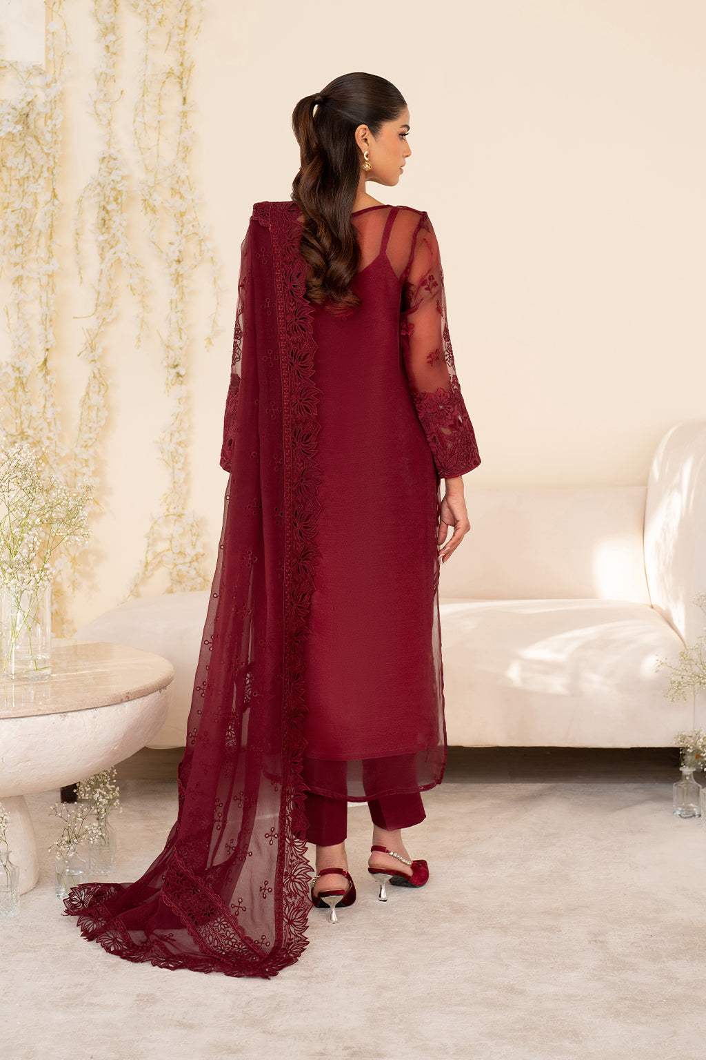 Iznik | Festive Formal | UE-438 Embroidered Pure Organza - Official Iznik stockist in UK - Sakeena London