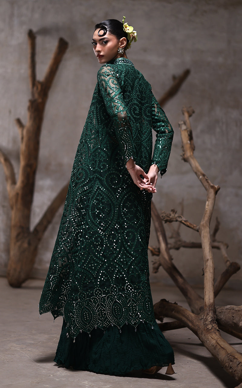 Threads and Motifs | Formal Dresses 25 | Organza Jacket With Crushed Trouser - Official Threads and Motifs stockist in UK - Sakeena London