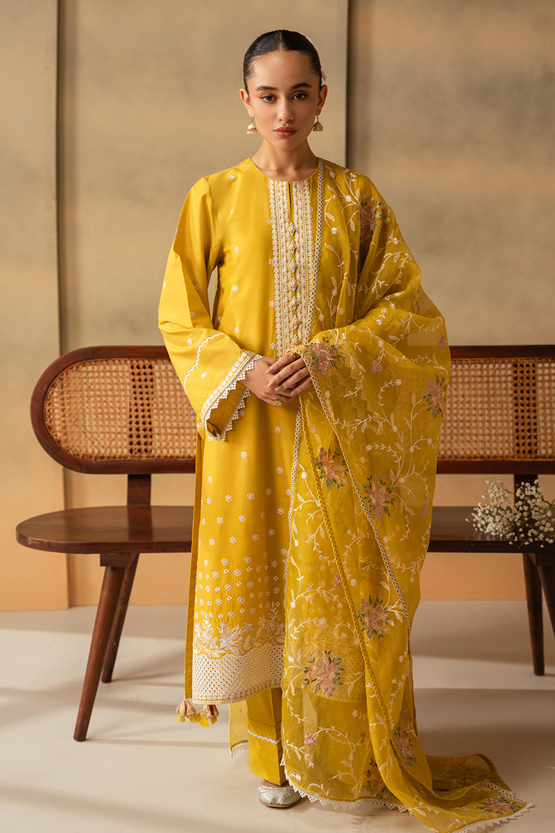 Cross Stitch | Mahiri Embroidered Lawn 24 | CEYLON YELLOW - Official Cross Stitch stockist in UK - Sakeena London