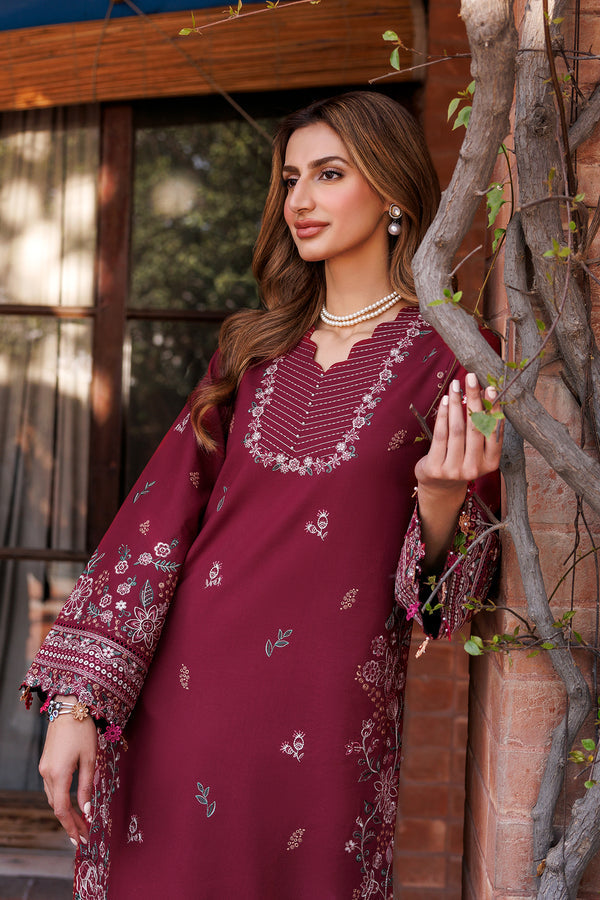 Farasha | Dastoor Embroidered Lawn SS24 | RUBY GLAM - Official Farasha stockist in UK - Sakeena London
