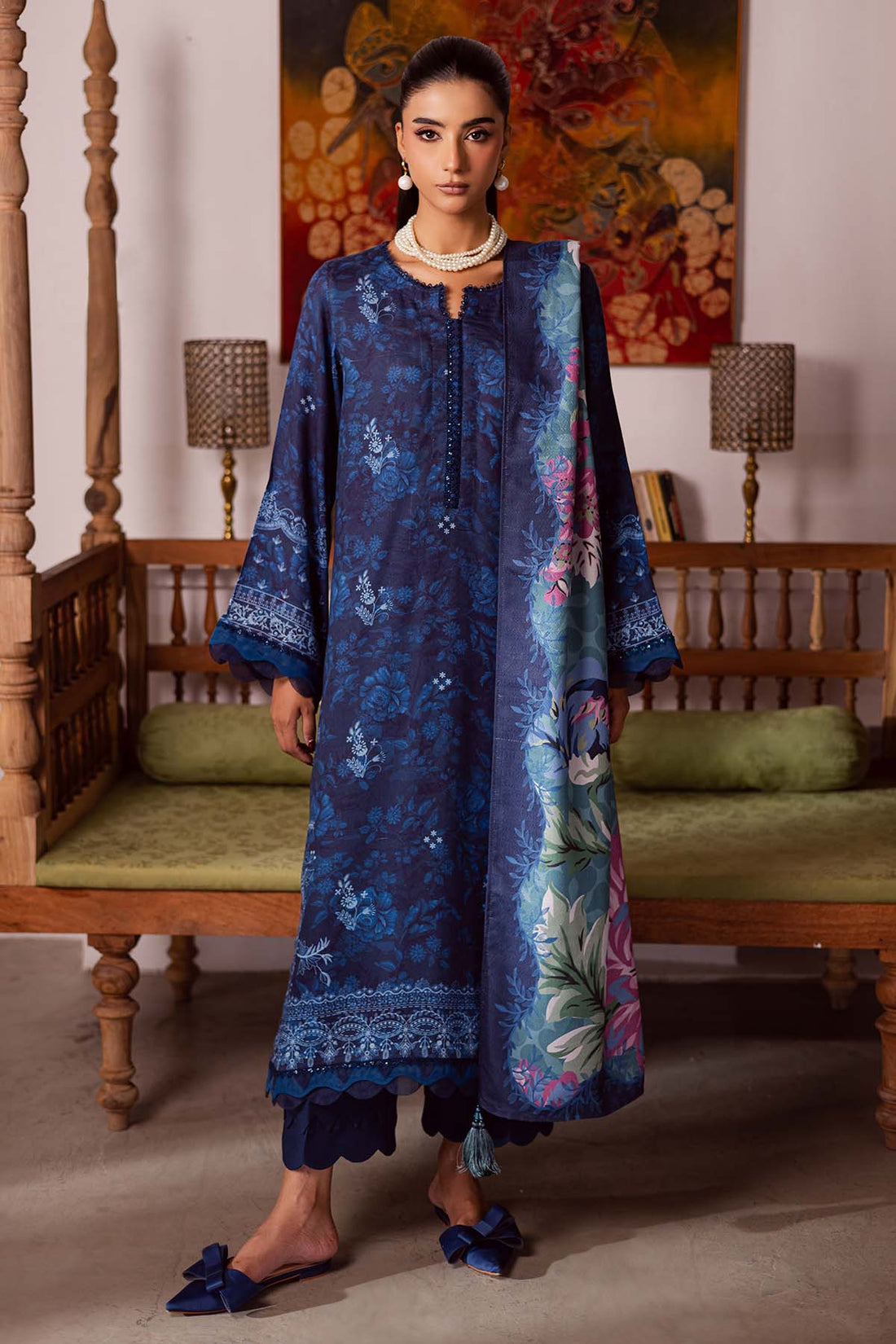 Nureh | Linen Jacquard | SP-188 - Official Nureh stockist in UK - Sakeena London