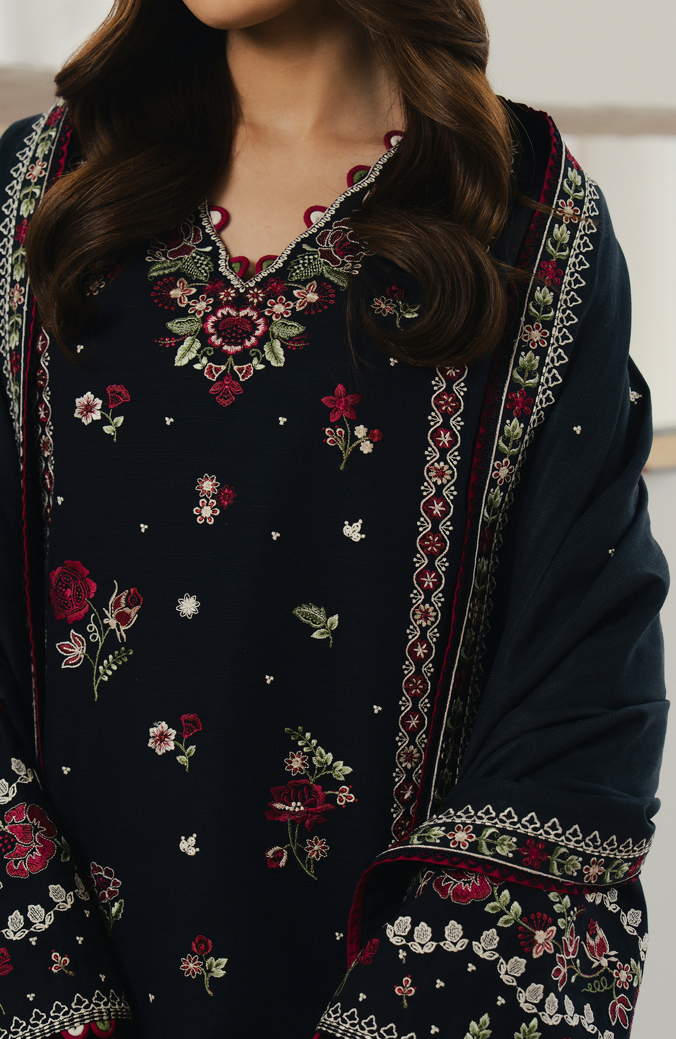 Seran | Winter Embroidered 25 | Noirelle - Official Seran stockist in UK - Sakeena London