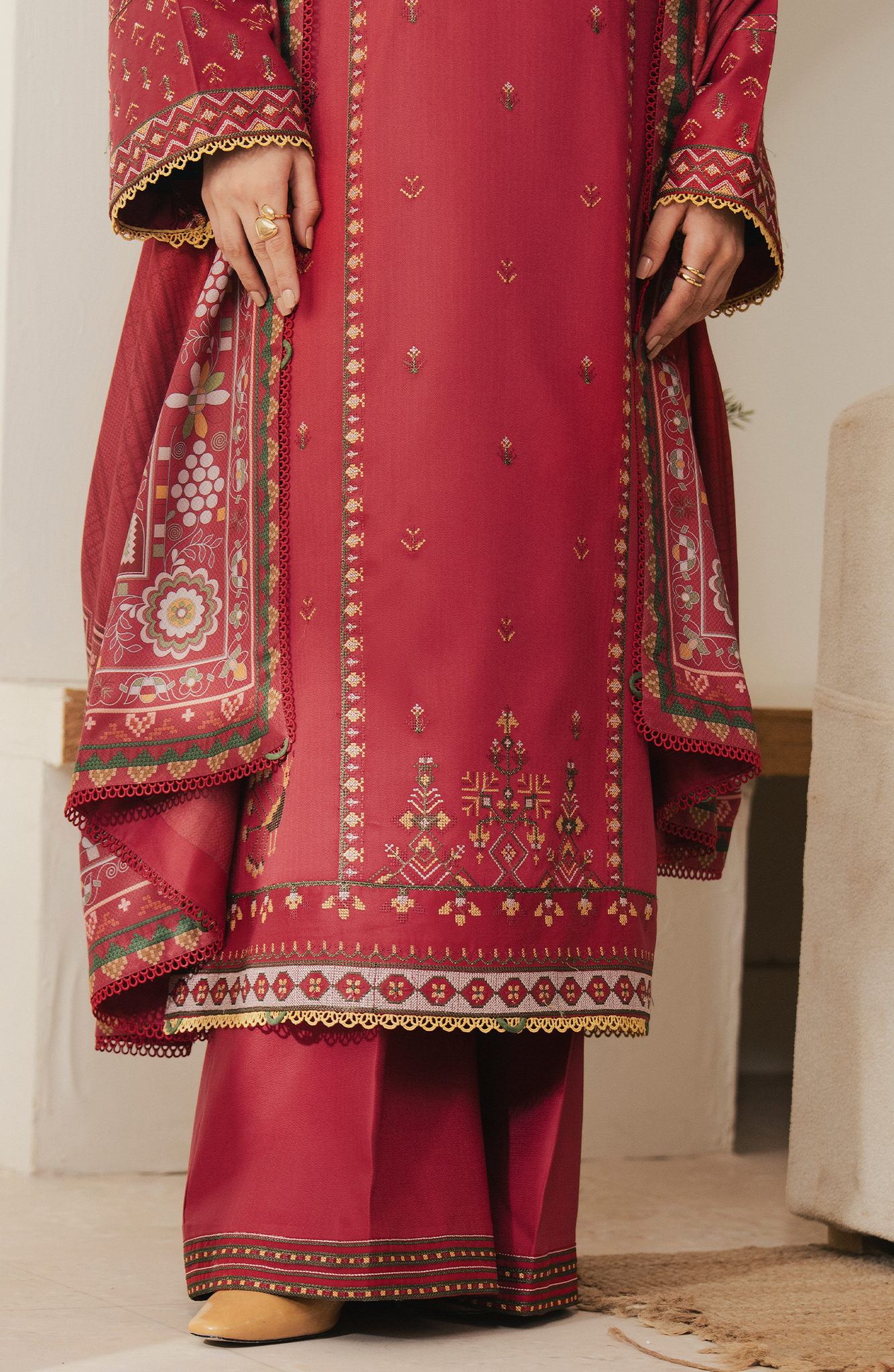 Seran | Winter Embroidered 25 | Cerisse - Official Seran stockist in UK - Sakeena London