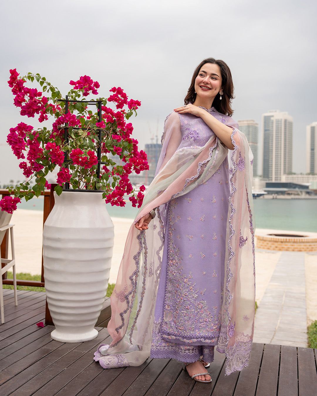 Faiza Saqlain | Aya Luxury Lawn 26' | Suela
