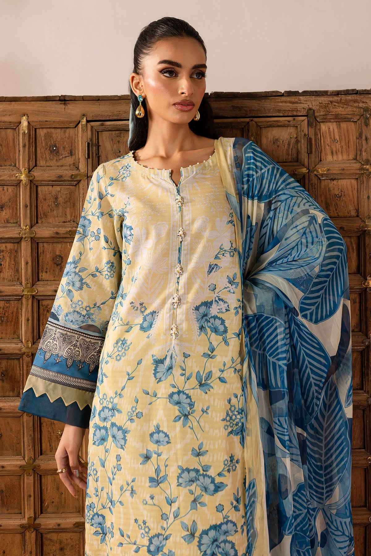 Nureh | Printed lawn 25 | SP-136 - Official Nureh stockist in UK - Sakeena London