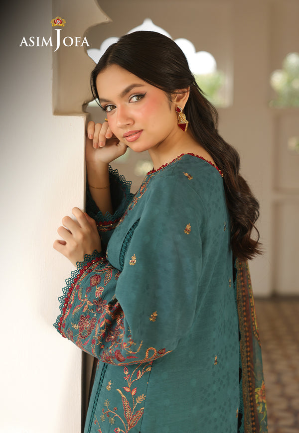 Asim Jofa | Summer Rhapsody | AJUBU-03 Embroidered Jacquard - Official Asim Jofa stockist in UK - Sakeena London