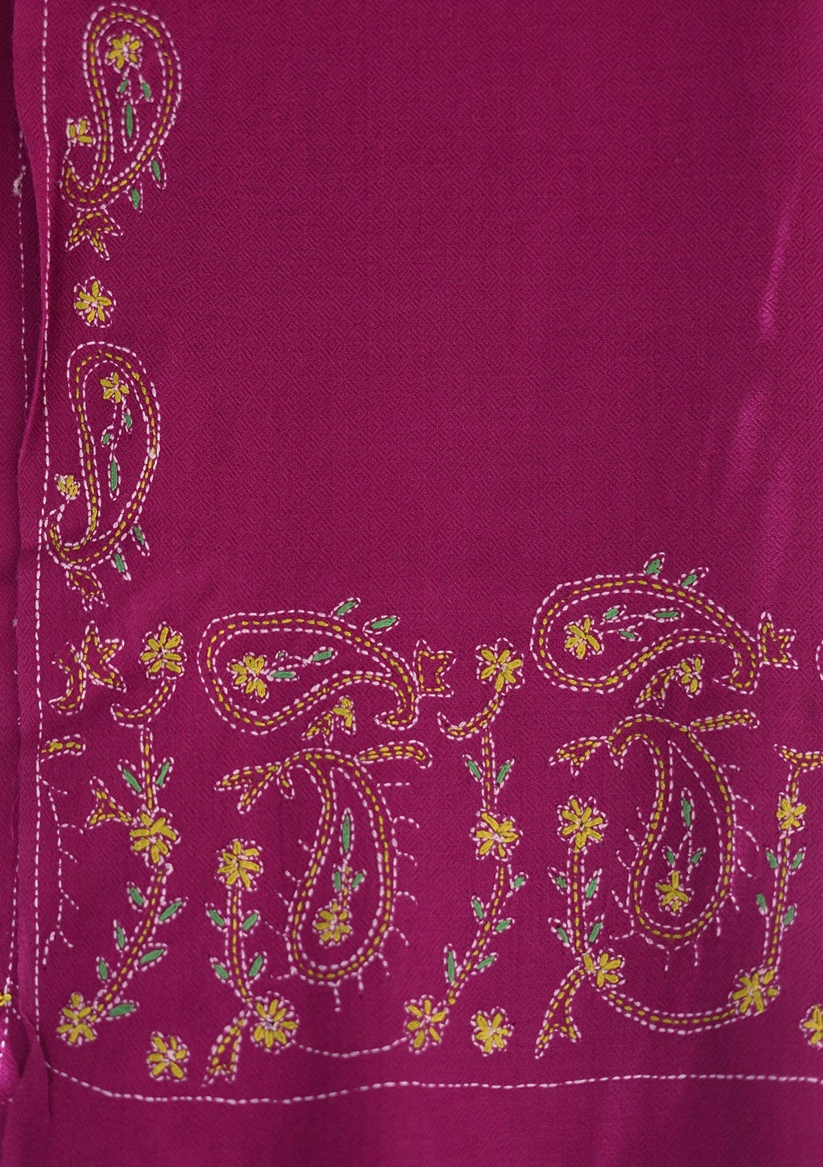 Wool Needle Work Shawl D - 56 - Magenda