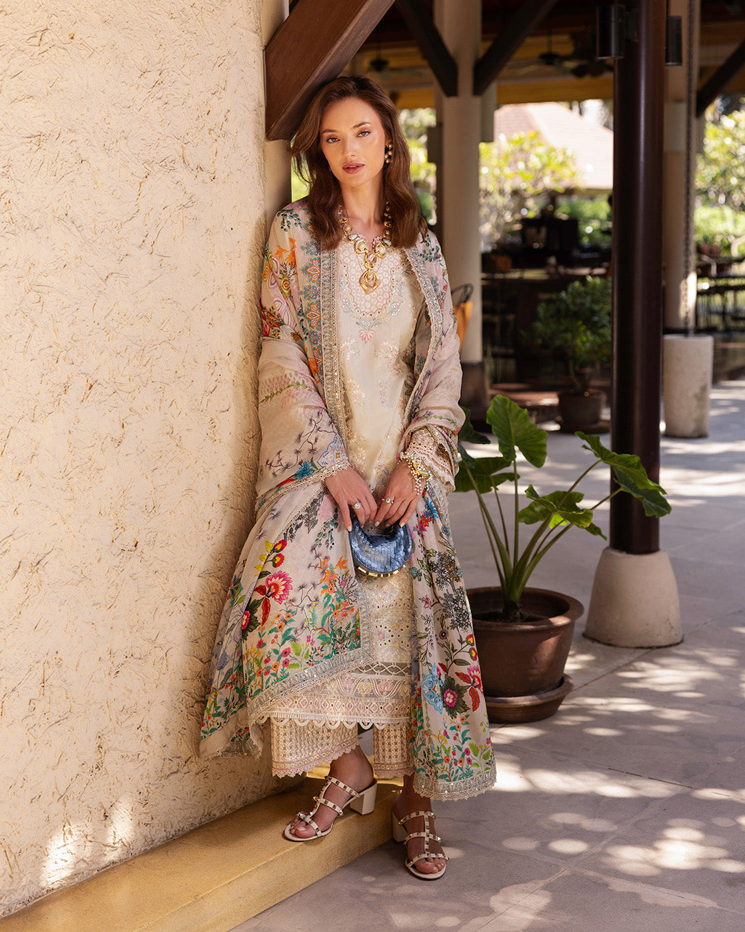 Faiza Saqlain | Zinnia Lawn 25 | Delilah - Official Faiza Saqlain stockist in UK - Sakeena London