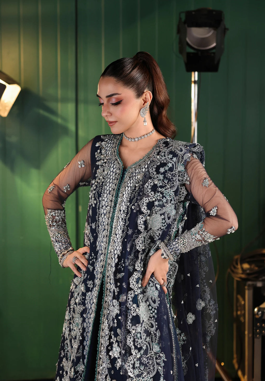 Elaf Premium | Stardom Formal Handwork 25 | ESH-06 SKYFALL - Official Elaf Premium stockist in UK - Sakeena London