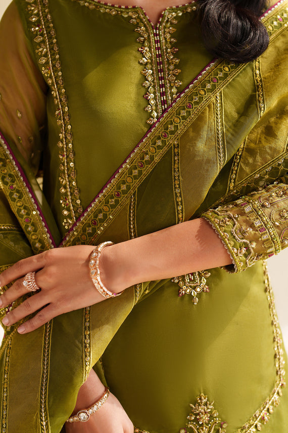 Naqshi | Feemora Organza Raw Silk | Feeha - Official Naqshi stockist in UK - Sakeena London
