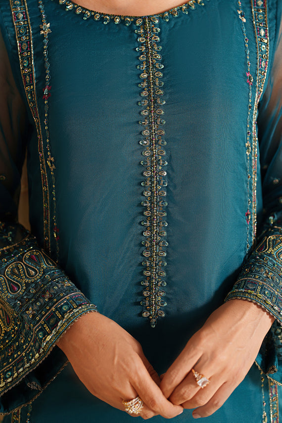 Naqshi | Feemora Organza Raw Silk | Rahmir - Official Naqshi stockist in UK - Sakeena London