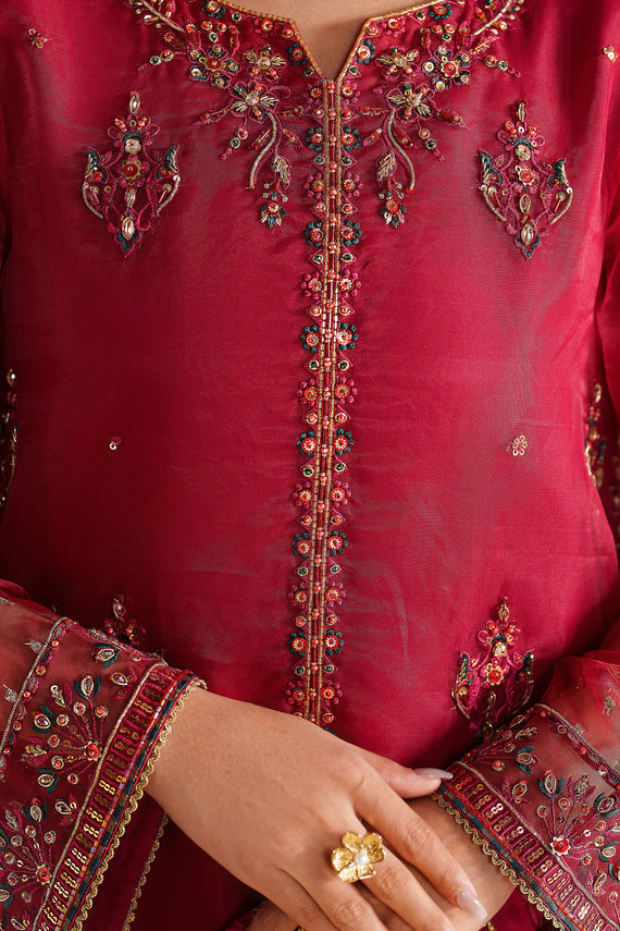 Naqshi | Feemora Organza Raw Silk | Yashal - Official Naqshi stockist in UK - Sakeena London