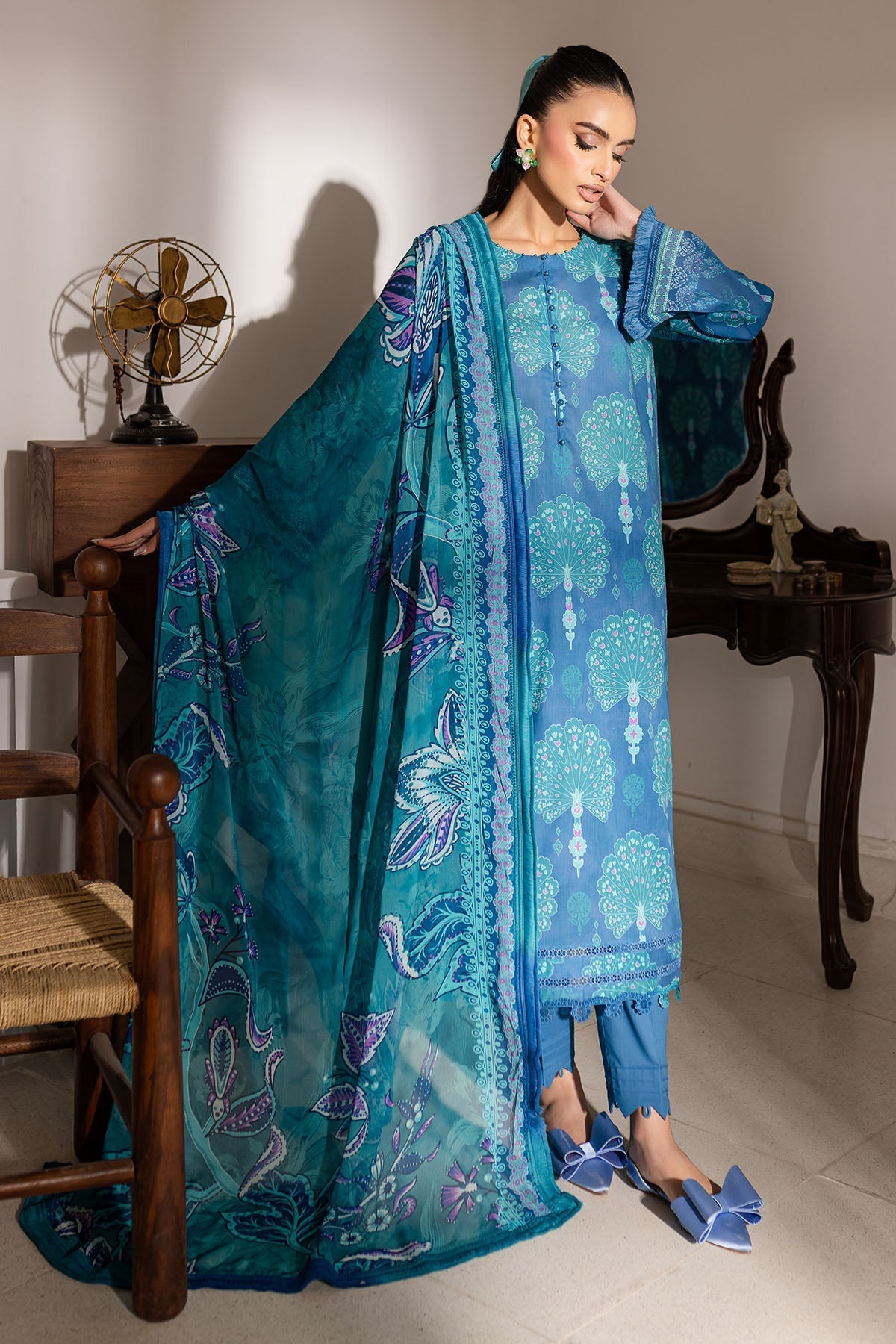 Nureh | Printed Lawn 25 | SP-145 - Official Nureh stockist in UK - Sakeena London