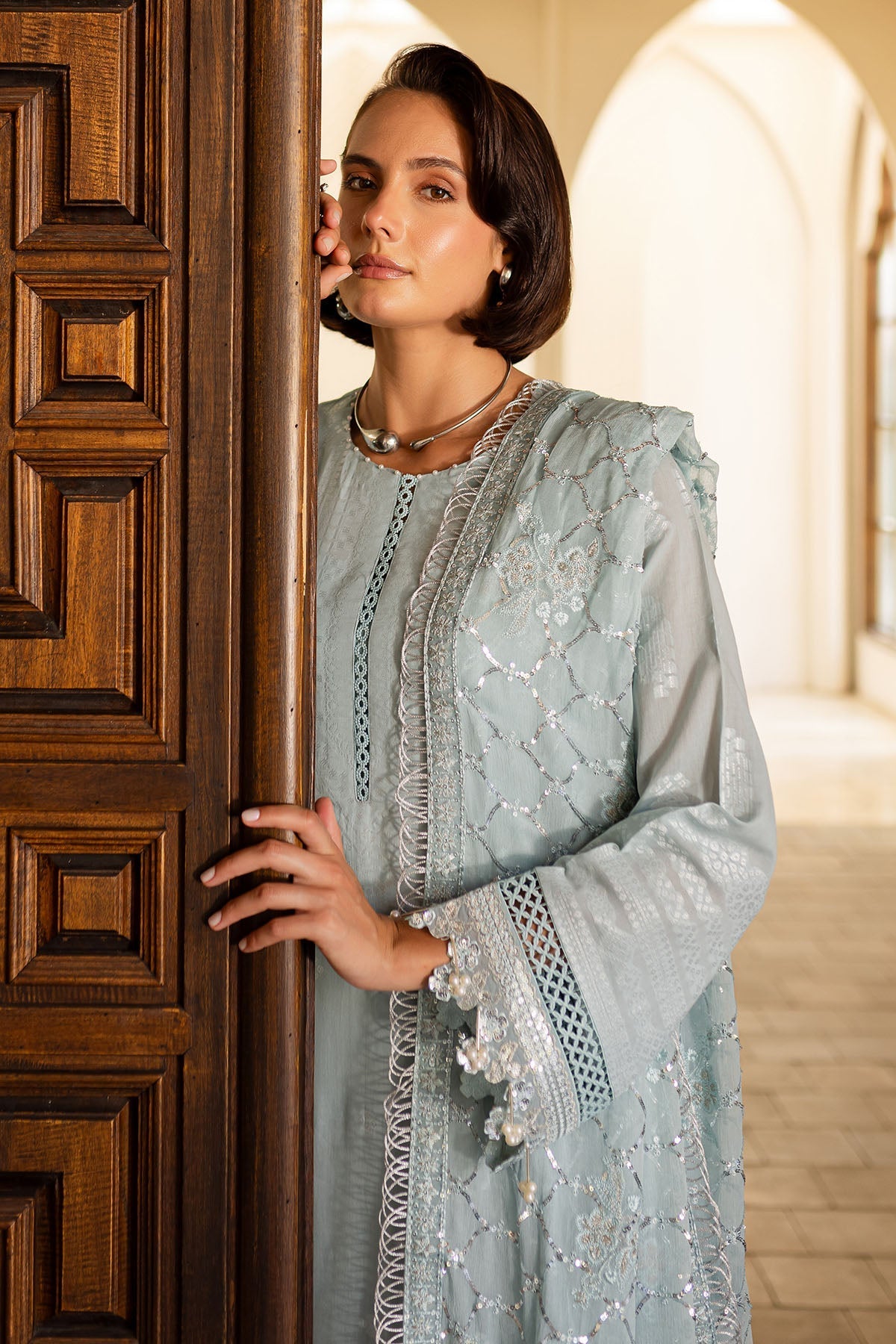 Nureh | Lawn Jacquard | NE-154 - Official Nureh stockist in UK - Sakeena London