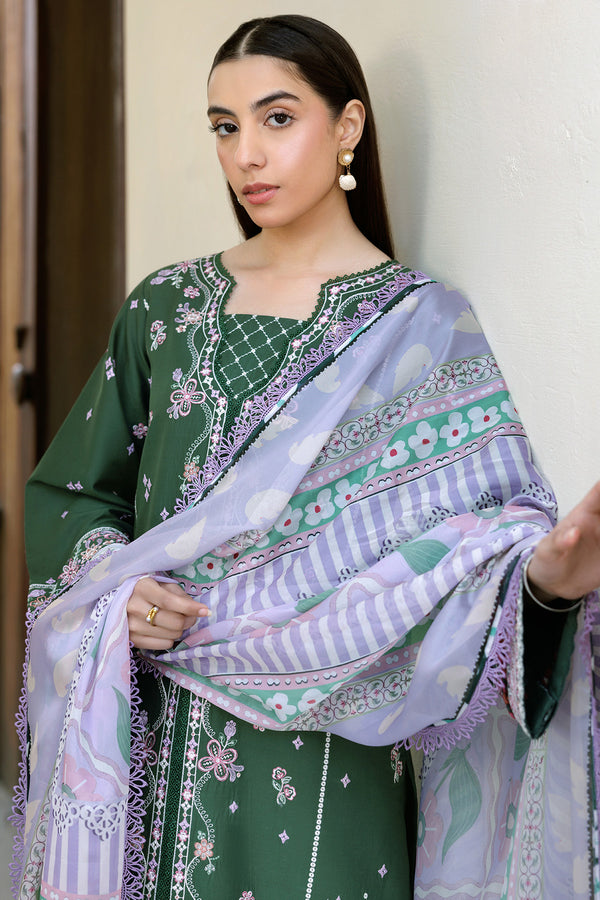 Farasha | Summer Weaves Embroidered Lawn | Emerald Eclips - Official Farasha stockist in UK - Sakeena London