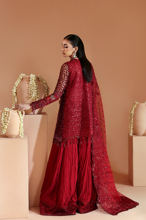 Emaan Adeel | Celestique Formals 25 | SCARLET - Official Emaan Adeel stockist in UK - Sakeena London