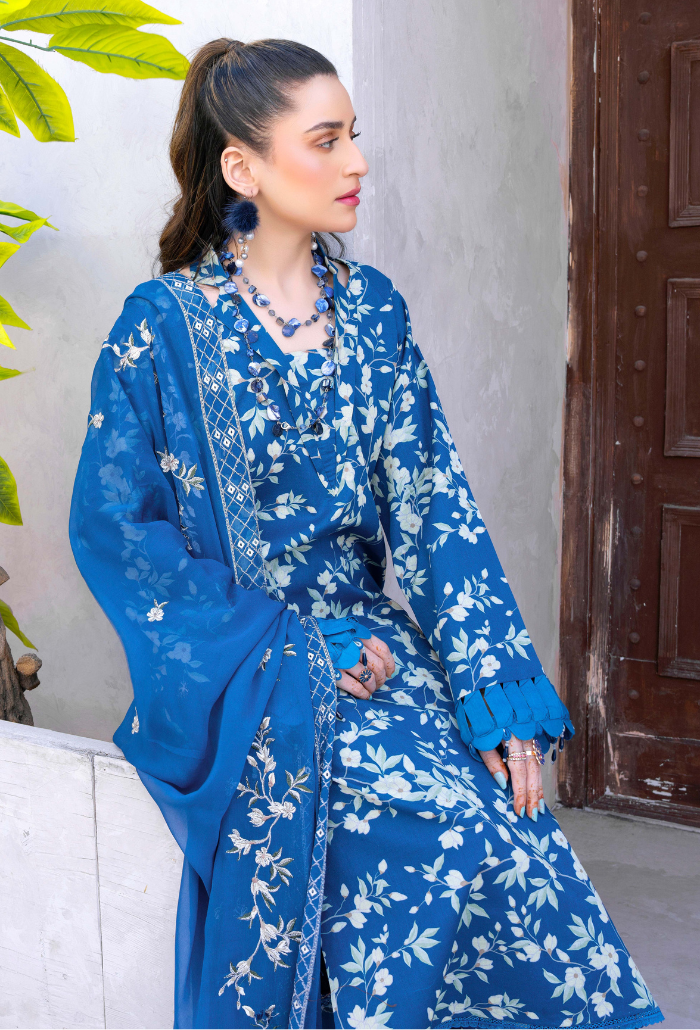 Humdum | Gardenia Lawn 24 | PLG 3 - D09 - Official HumDum stockist in UK - Sakeena London