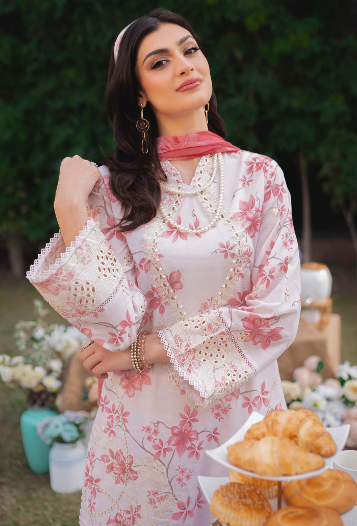 Humdum | Gardenia Lawn 24 | Printkari Lawn PLG 06 - Official HumDum stockist in UK - Sakeena London