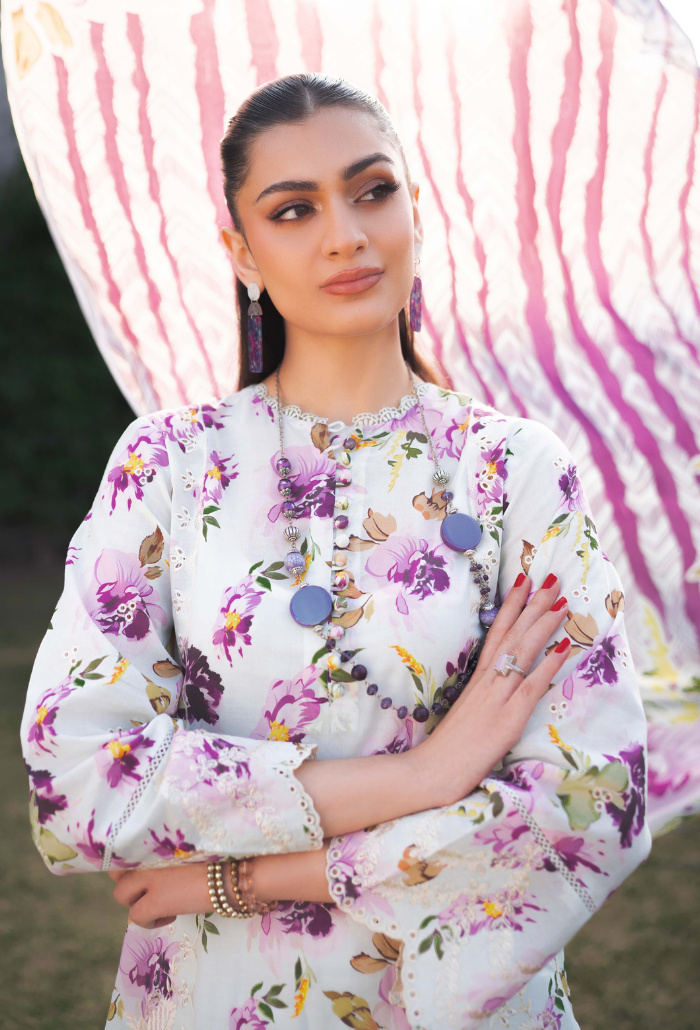 Humdum | Gardenia Lawn 24 | Printkari Lawn PLG 10 - Official HumDum stockist in UK - Sakeena London