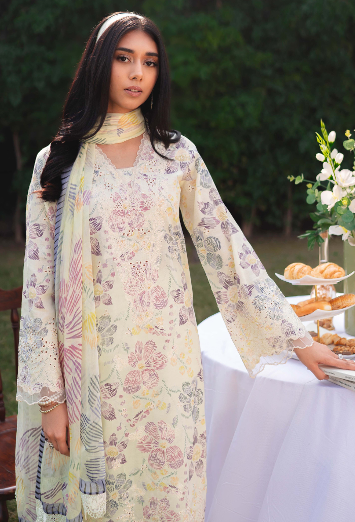Humdum | Gardenia Lawn 24 | Printkari Lawn - PLG 05 - Official HumDum stockist in UK - Sakeena London