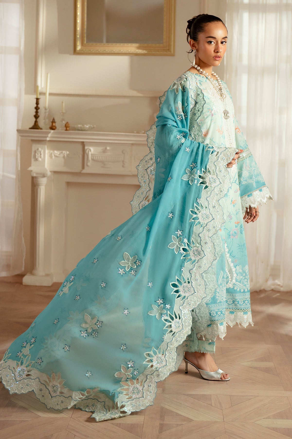 Nureh | Feya Eid Lawn | FE-06 - Official Nureh stockist in UK - Sakeena London