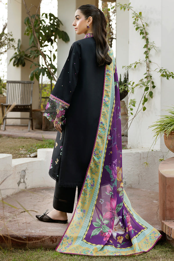 Farasha | Summer Weaves Embroidered Lawn | Raven Dusk - Official Farasha stockist in UK - Sakeena London