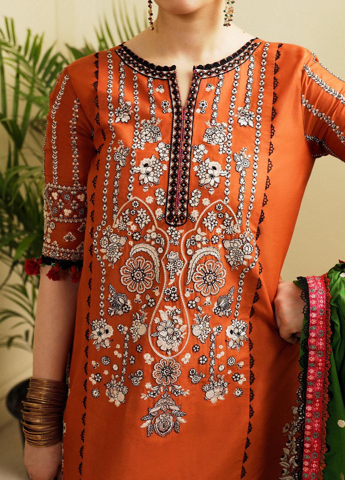 Hussain Rehar | Embroidered Lawn | STAR DUST - Official Hussain Rehar stockist in UK - Sakeena London