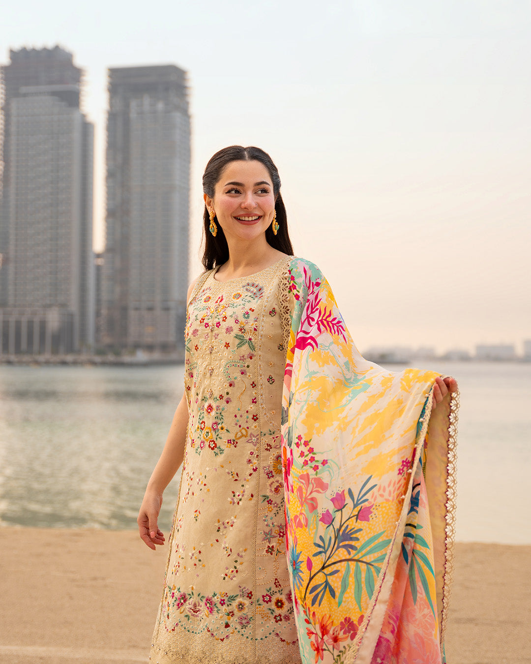 Faiza Saqlain | Aya Luxury Lawn 26' | Merjem