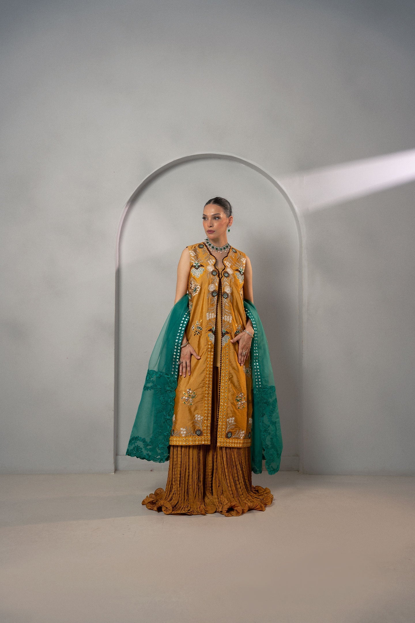 Fozia Khalid | Dilkash Festive Wear 25 | Mehr - Official Fozia Khalid stockist in UK - Sakeena London