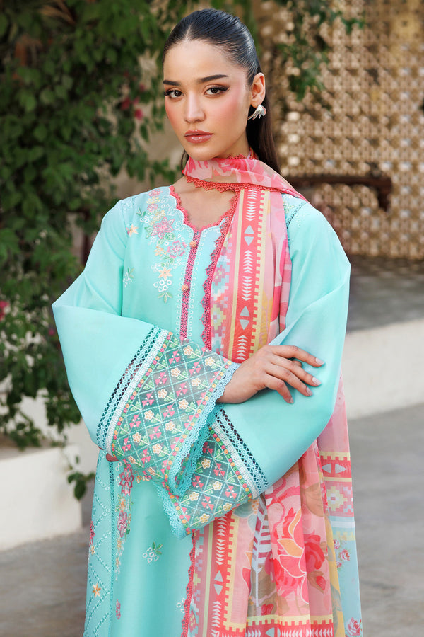 Farasha | Summer Weaves Embroidered Lawn | Ocean Veil - Official Farasha stockist in UK - Sakeena London