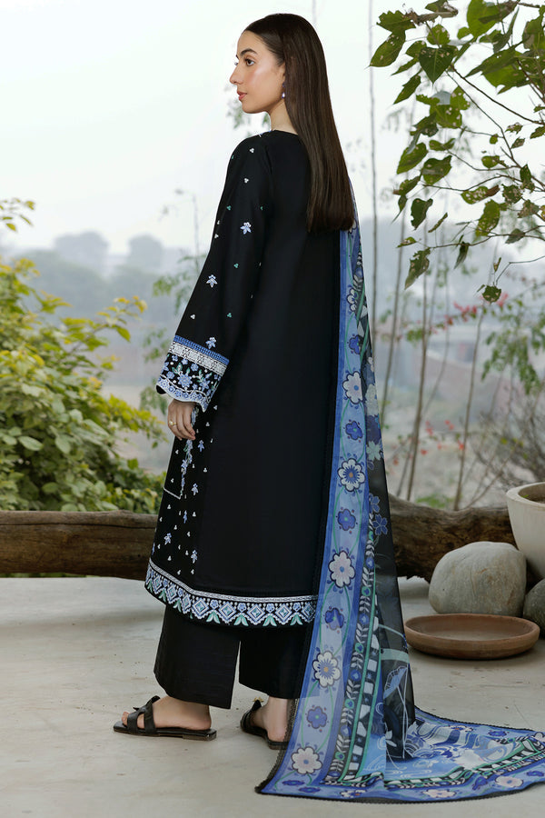 Farasha | Summer Weaves Embroidered Lawn | Ashen Light - Official Farasha stockist in UK - Sakeena London