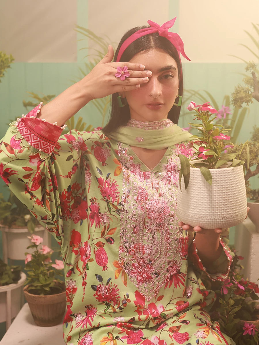 Salitex | Izel Lawn 24 | VIVAD - LUXURY LAWN EMBROIDERED SUIT - Official Salitex stockist in UK - Sakeena London
