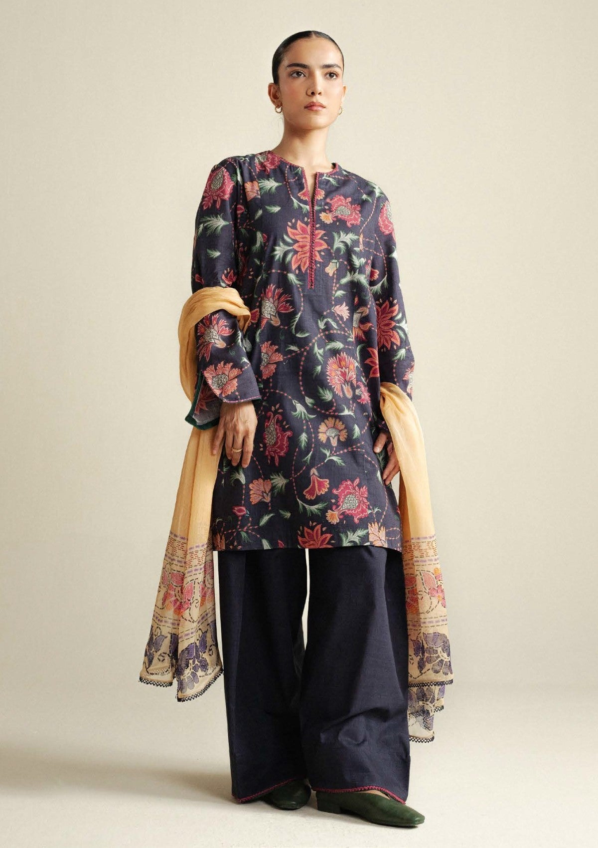 Zara Shahjahan | Coco Prints 25 | Meadow-1B - Official Zara Shahjahan stockist in UK - Sakeena London
