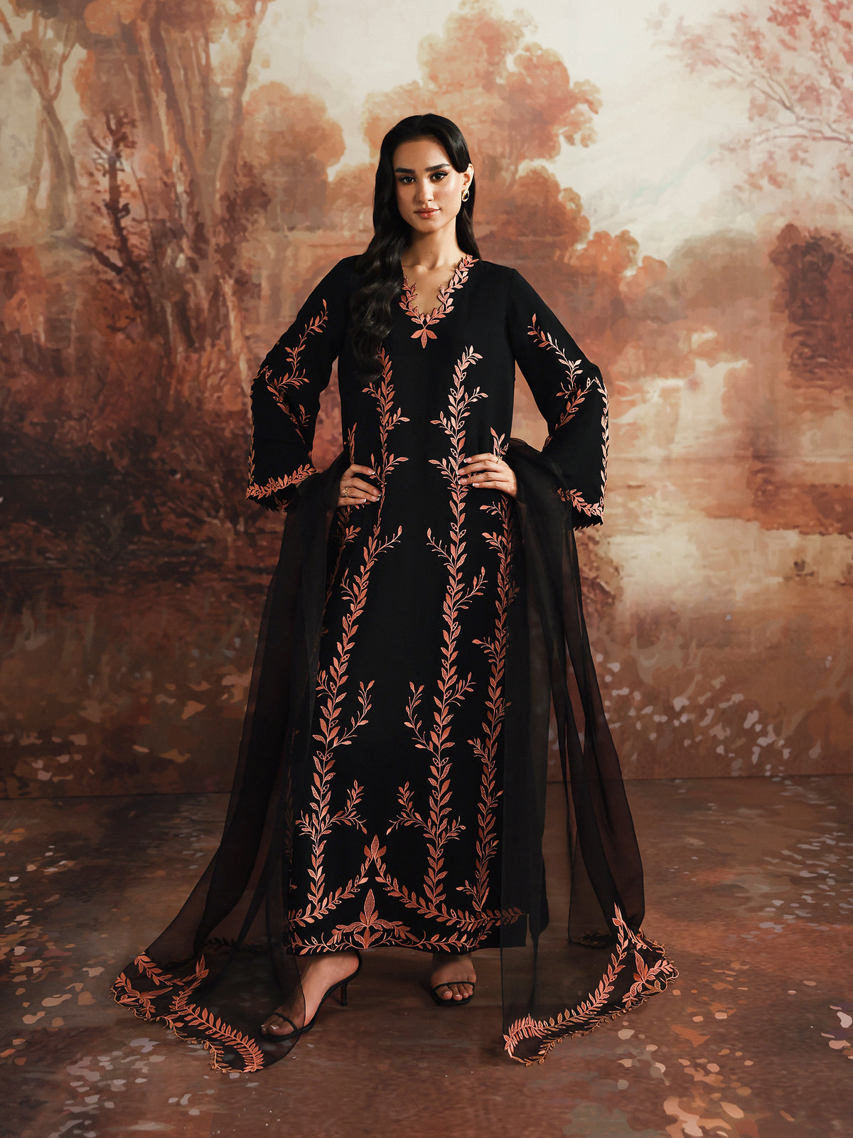 Caia | Embroidered Edit | Black Rose - Official Caia stockist in UK - Sakeena London