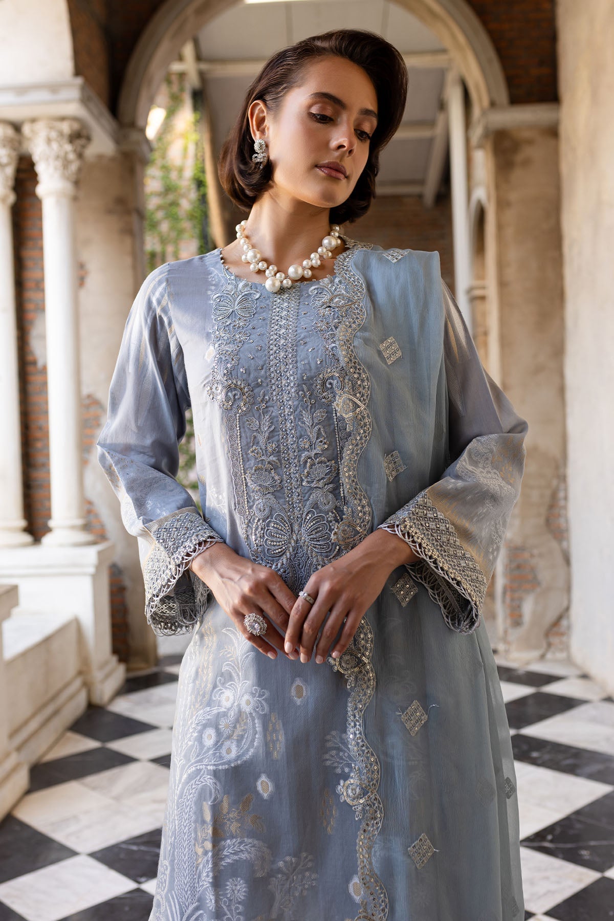 Nureh | Lawn Jacquard | NE-152 - Official Nureh stockist in UK - Sakeena London