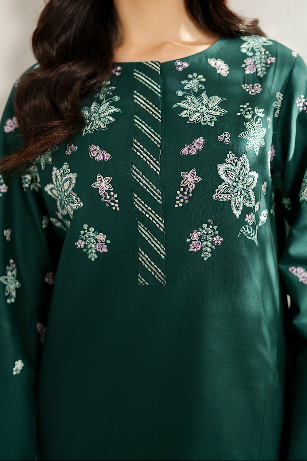 Farasha | Thread Lines Embroidered | Turquoise Bliss - Official Farasha stockist in UK - Sakeena London