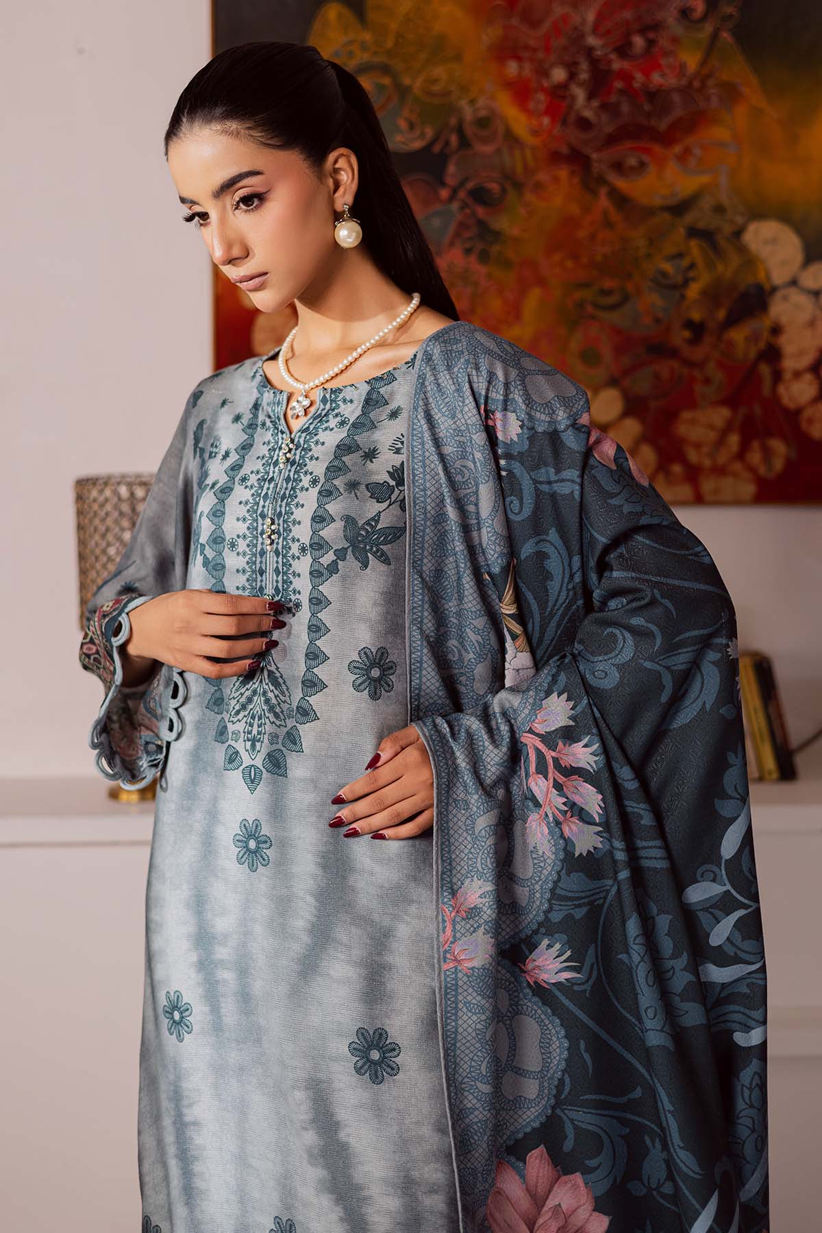 Nureh | Linen Jacquard | SP-193 - Official Nureh stockist in UK - Sakeena London