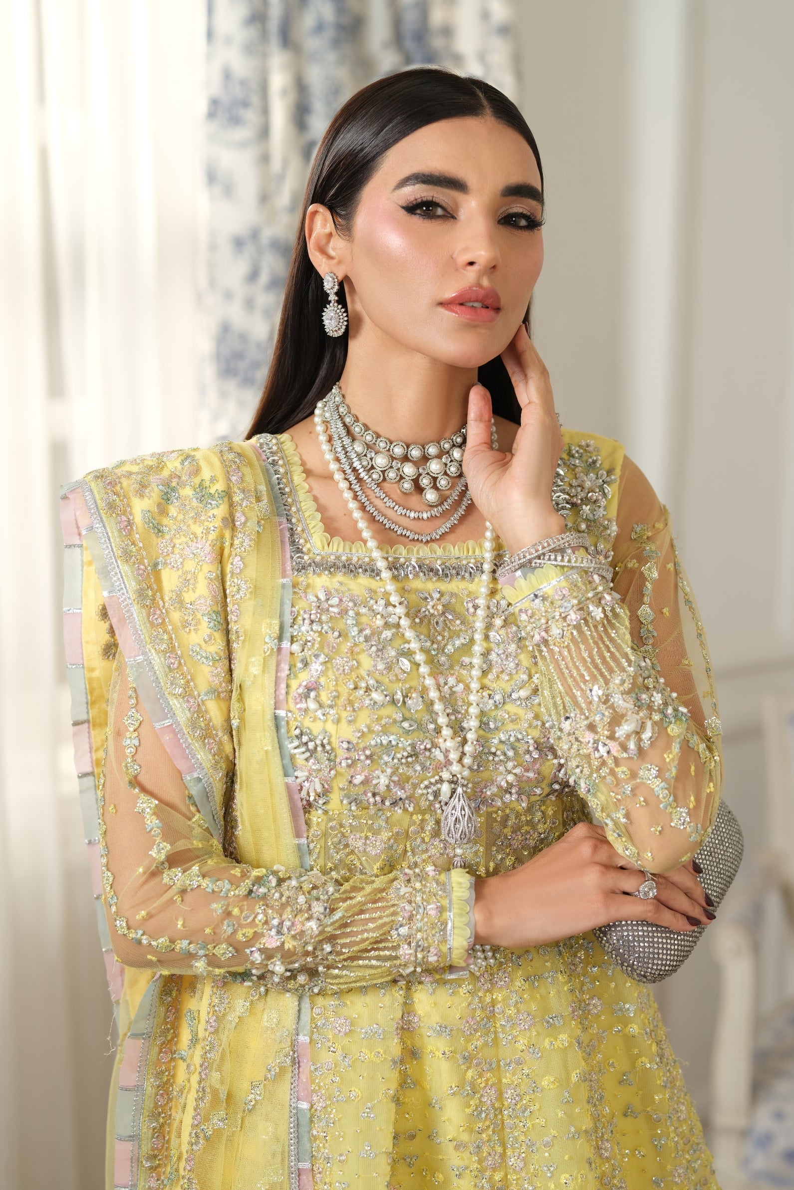 Maryam Hussain | Meer Embroidered Chiffon | Ghazal Meer-03