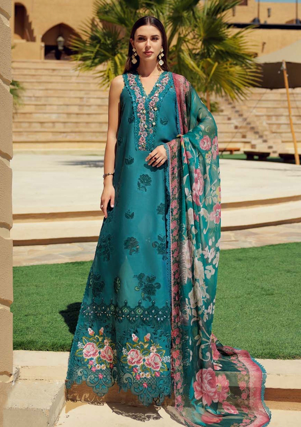 Lawn Collection - Noor by Saadia Asad - Eid Handwork LaserkariÃÂÃÂ Lawn - SL24#04