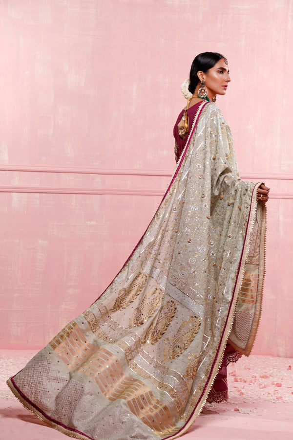 Wahajmkhan | Festive Fiesta Formals | MAGENTA MAGNIFICENCE - Official Wahaj M.Khan stockist in UK - Sakeena London
