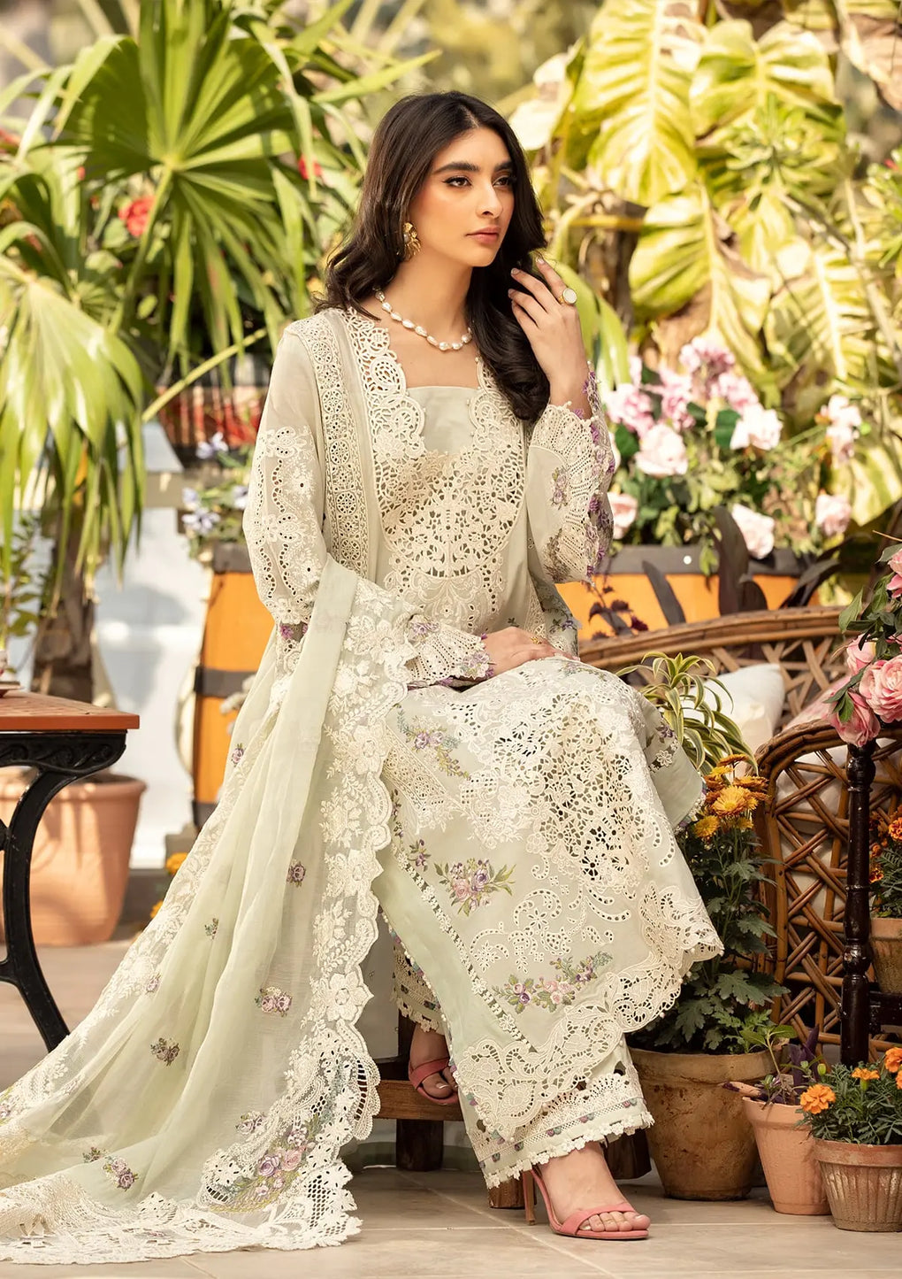Elaf Premium | Luxury Lawn 25 | ELM-1B SANAA - Official Elaf Premium stockist in UK - Sakeena London