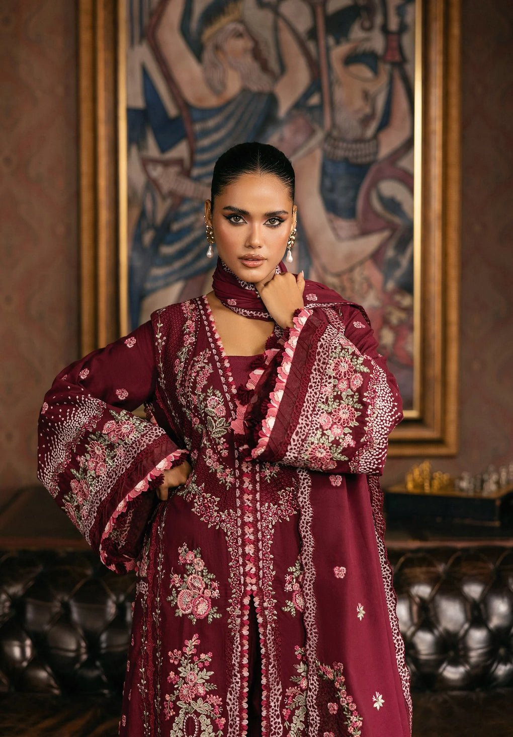 Elaf Premium | Luxury Winter 25 | EWK-4B CRIMSONELLE - Official Elaf Premium stockist in UK - Sakeena London