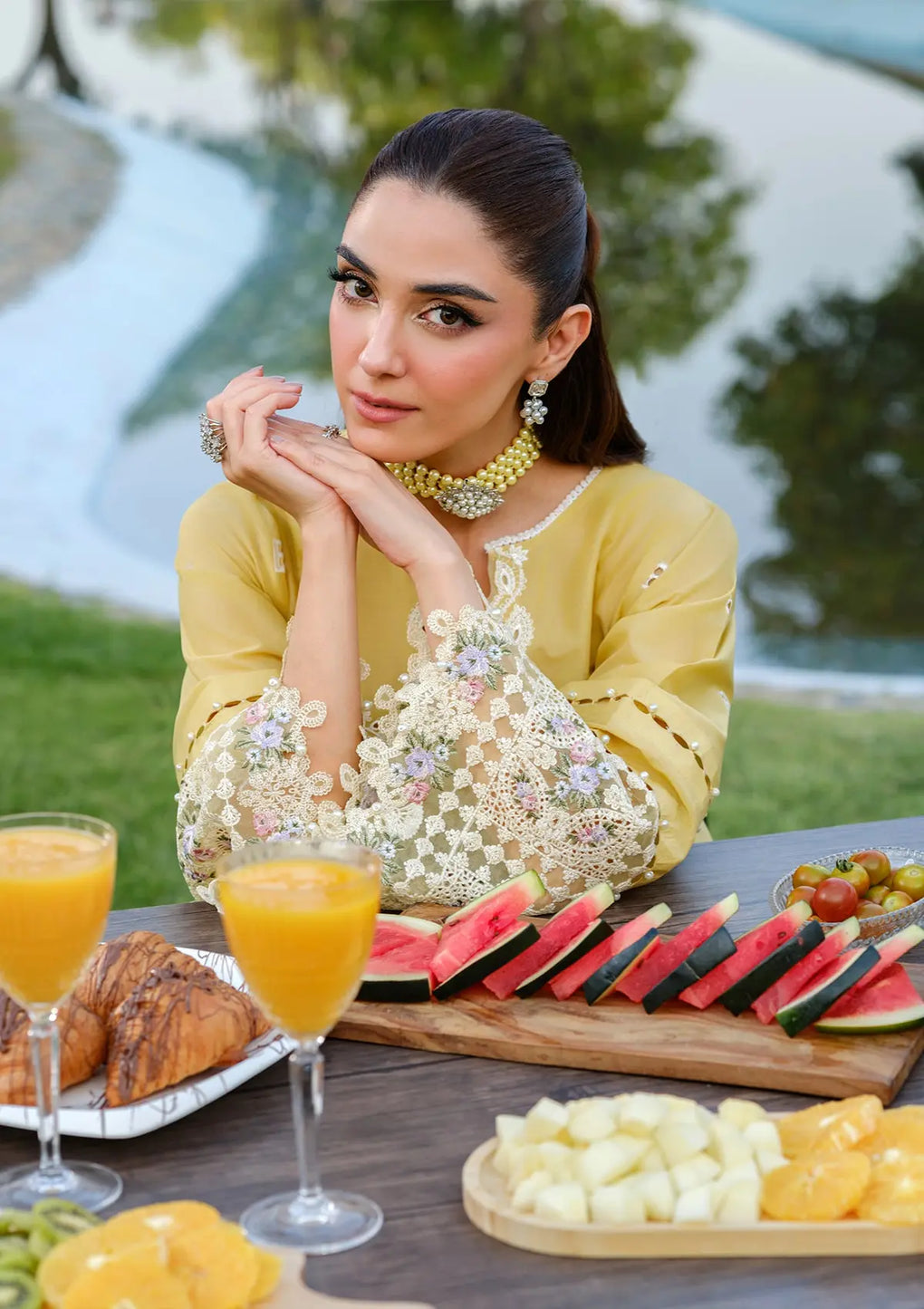 Elaf Premium | Luxury Lawn 25 | ELH-4A DANDELION - Official Elaf Premium stockist in UK - Sakeena London