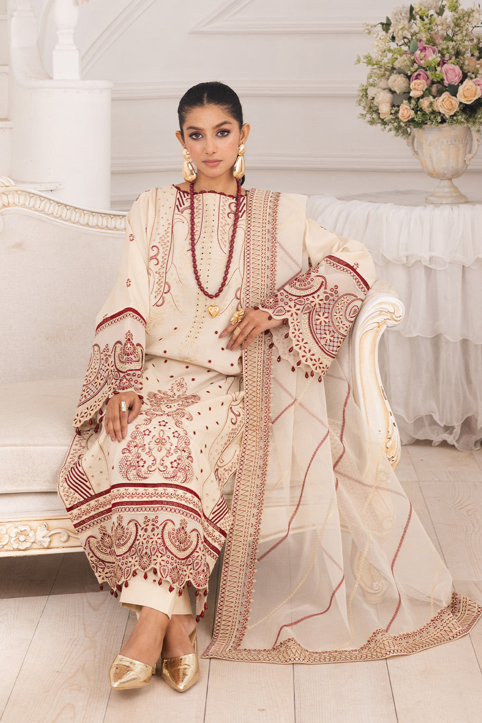Maryum N Maria | Mira Luxury Lawn | BEHNAZ - FS50098 - Official Maryum N Maria stockist in UK - Sakeena London