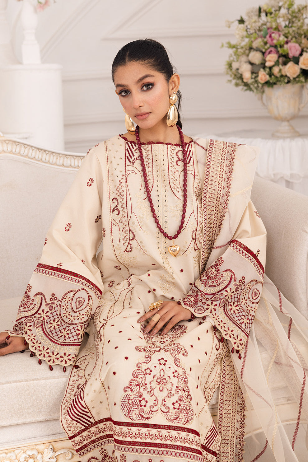 Maryum N Maria | Mira Luxury Lawn | BEHNAZ - FS50098 - Official Maryum N Maria stockist in UK - Sakeena London