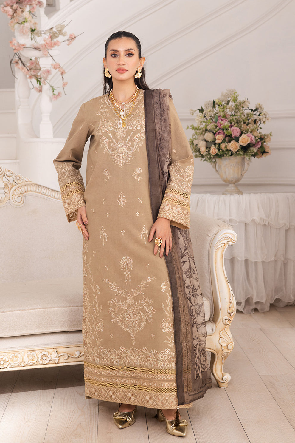 Maryum N Maria | Mira Luxury Lawn | LEYLA - FS50105 - Official Maryum N Maria stockist in UK - Sakeena London
