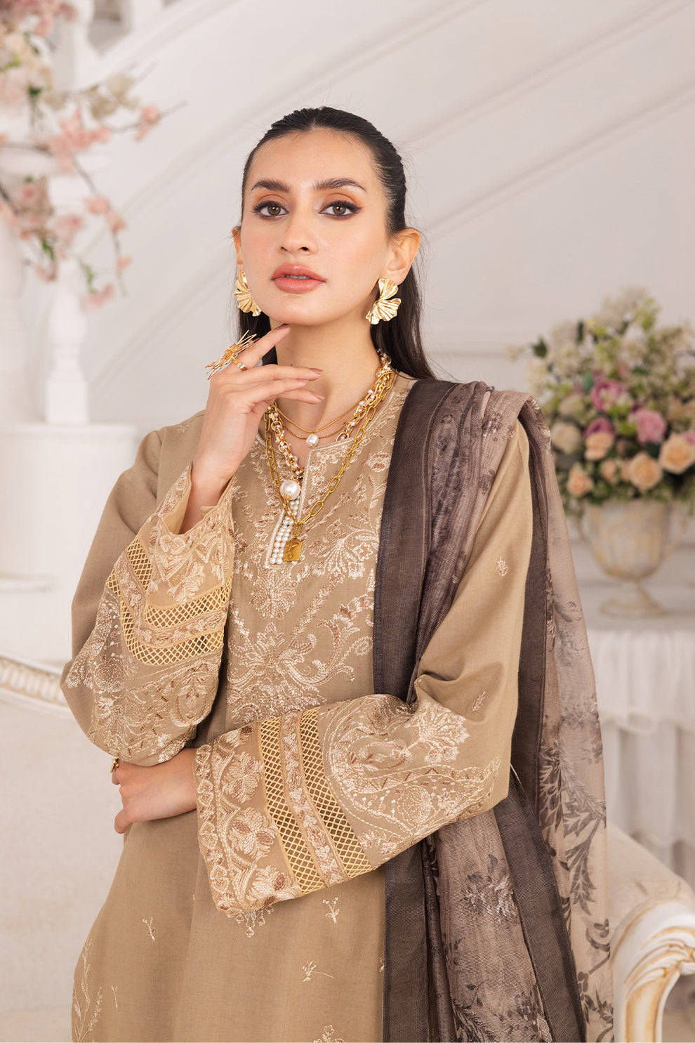 Maryum N Maria | Mira Luxury Lawn | LEYLA - FS50105 - Official Maryum N Maria stockist in UK - Sakeena London